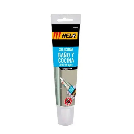 SILICONA BAÑO Y COCINA TRANSP POMO 82 ML HELA