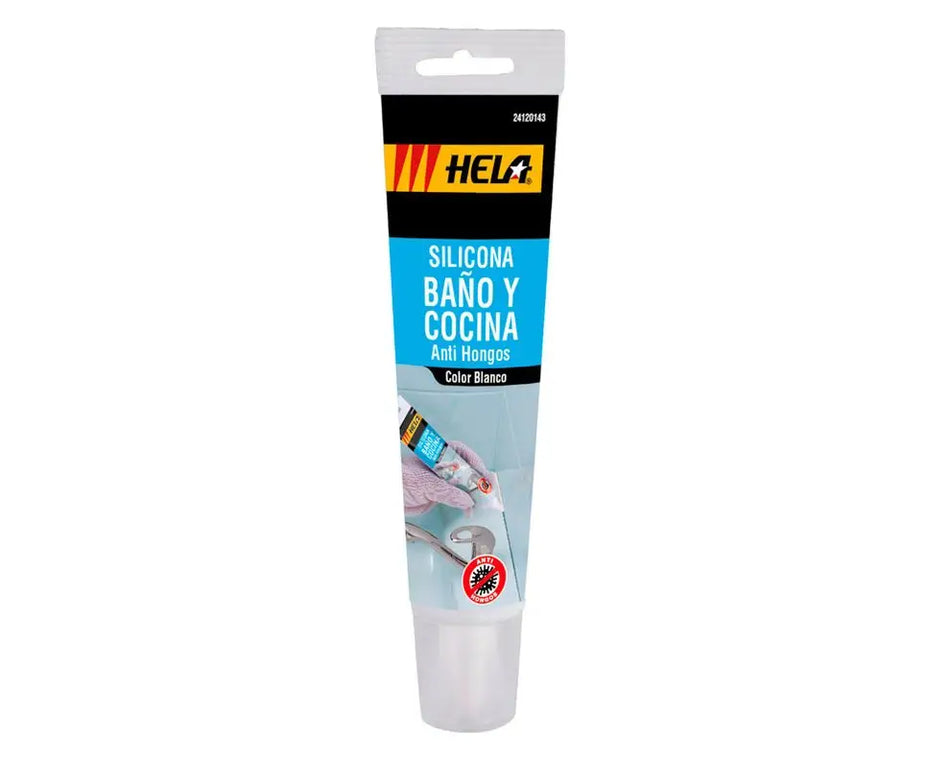 SILICONA BAÑO Y COCINA BLANCO POMO 82 ML HELA