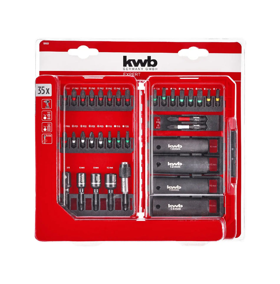 JUEGO PUNTAS 35 PZ IMPACTO KWB 49109020