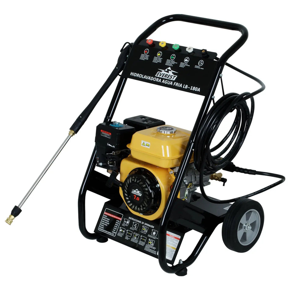 HIDROLAVADORA 180 BAR BENCINERA 2600 PSI 6.5 HP EVEREST LB-180A