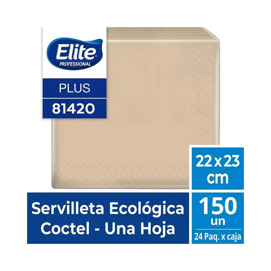 SERVILLETA COCTEL 150 UNID ELITE ECOLOGICA 81420