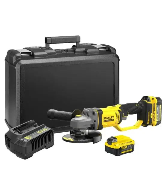 ESMERIL ANGULAR 4.1/2 INAL 20V C/BAT STANLEY FATMAX SCG400M2K-B2