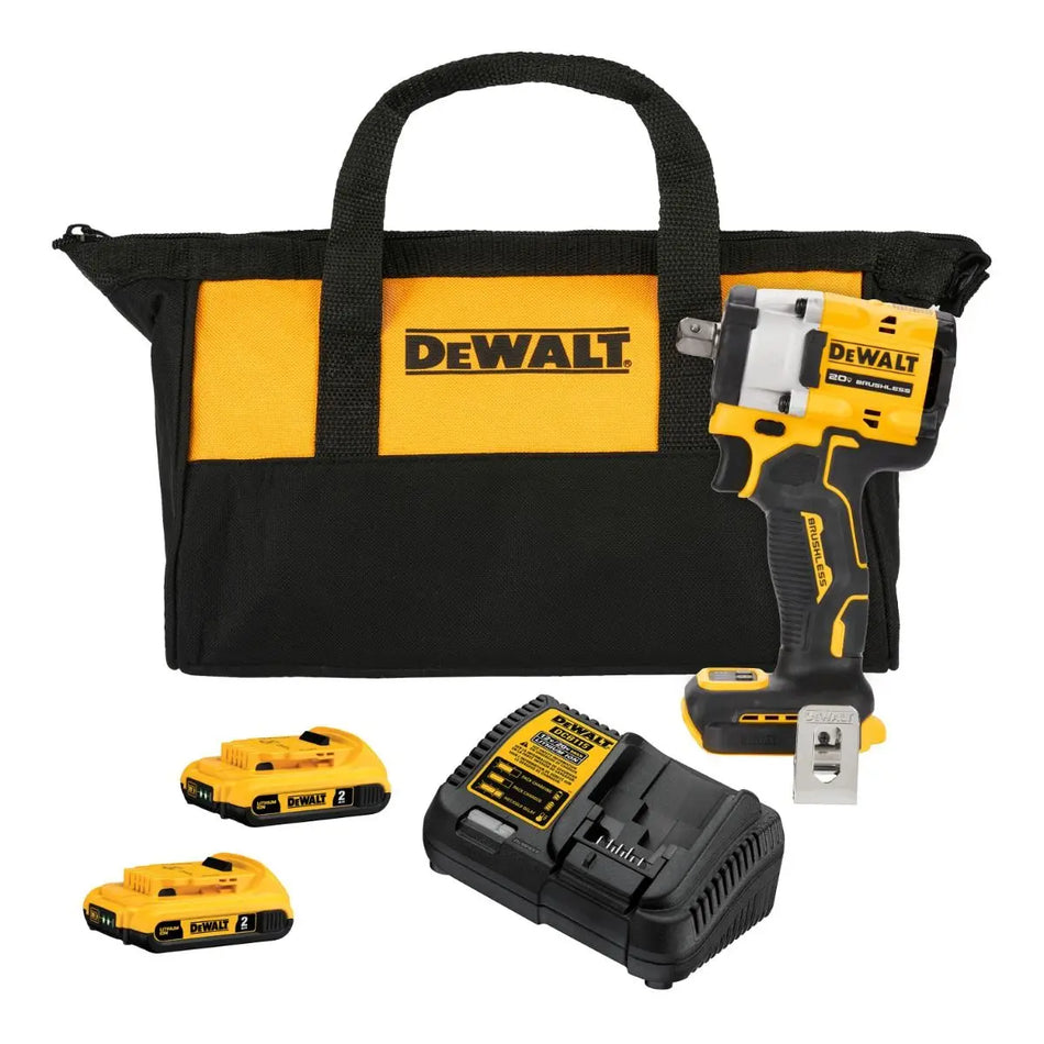 DEWALT 20V MAX* 1/2 IN. CORDLESS IMPACT WRENCH WITH BATTERY KIT DCF922D2-B2
