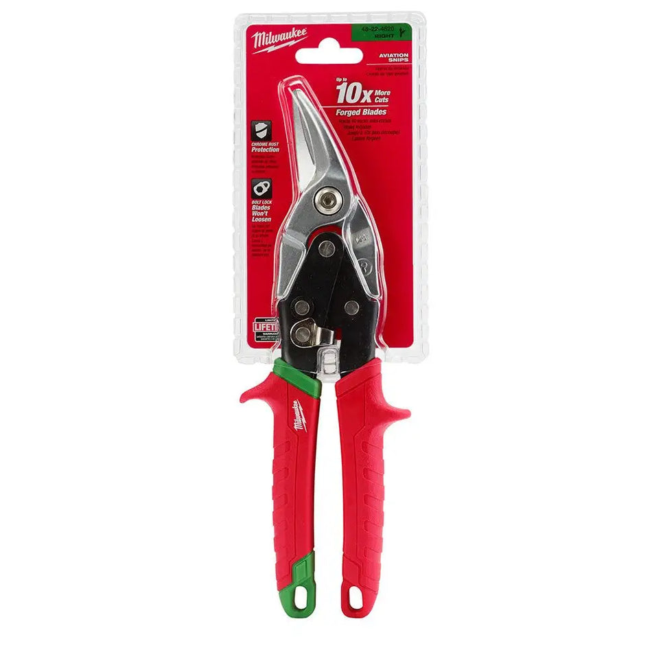TIJERA AVIACION CURVA DER 10 PULG MILWAUKEE 48-22-4520