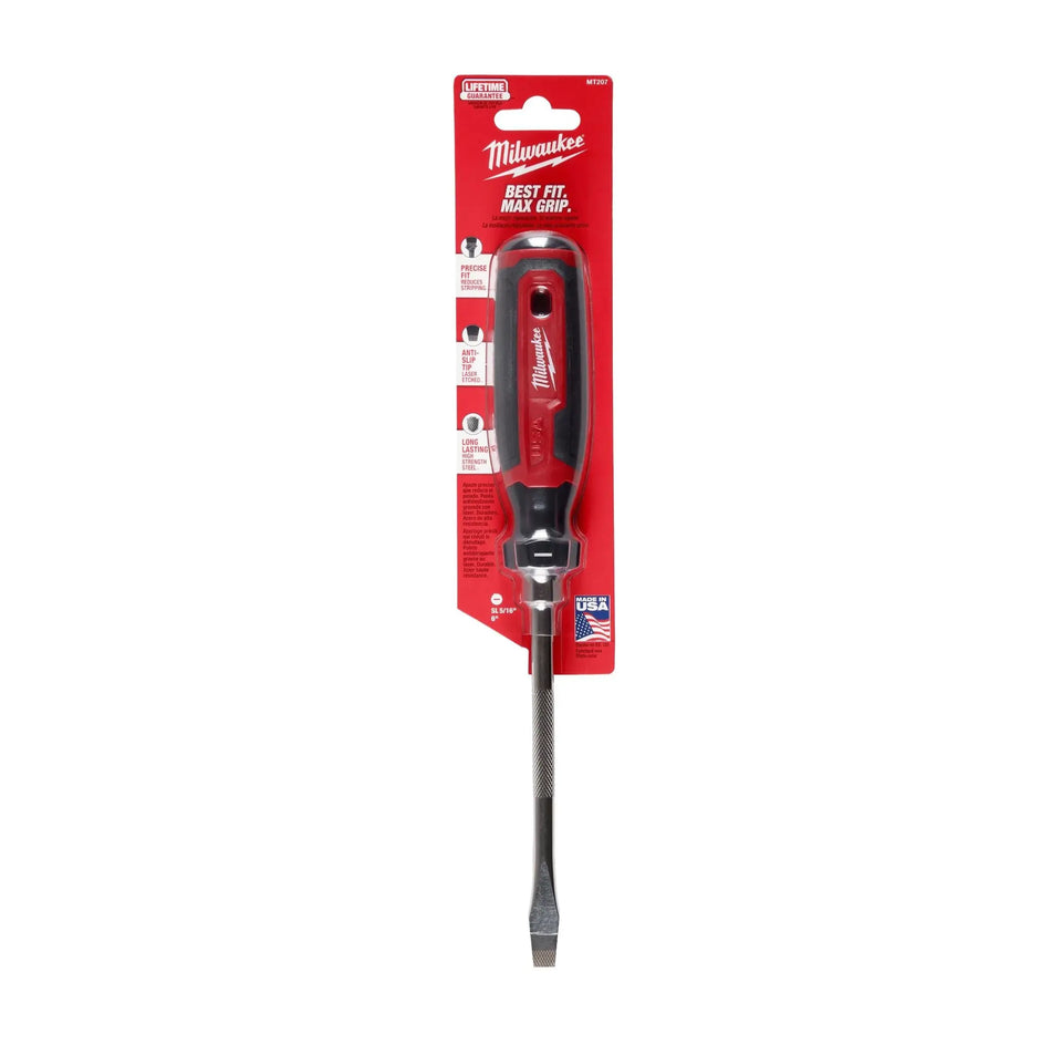 DESTORNILLADOR PLANO REFORZ 8 MM X 6 PULG MT207 MILWAUKEE