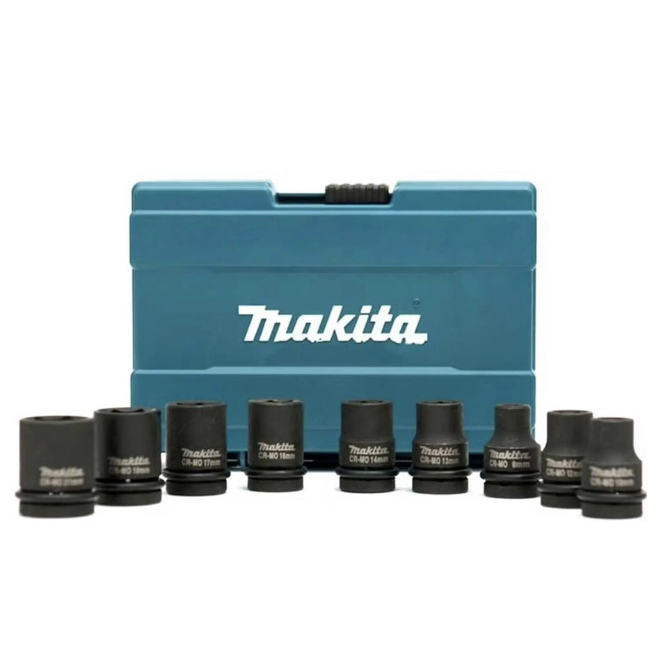 JUEGO DADOS ENC 1/2  9PZ IMPACTO 8-21 MM MAKITA B-66232