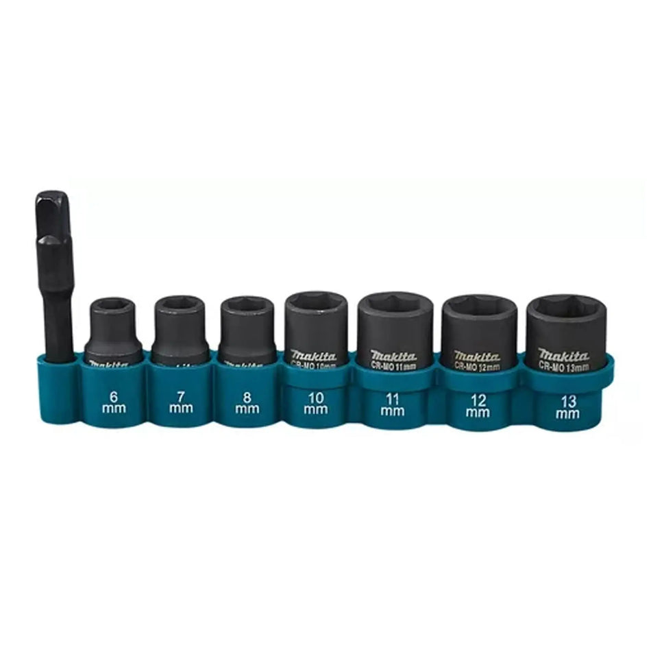 JUEGO DADOS ENC 1/4  8PZ IMPACTO 6-13MM MAKITA E-12289
