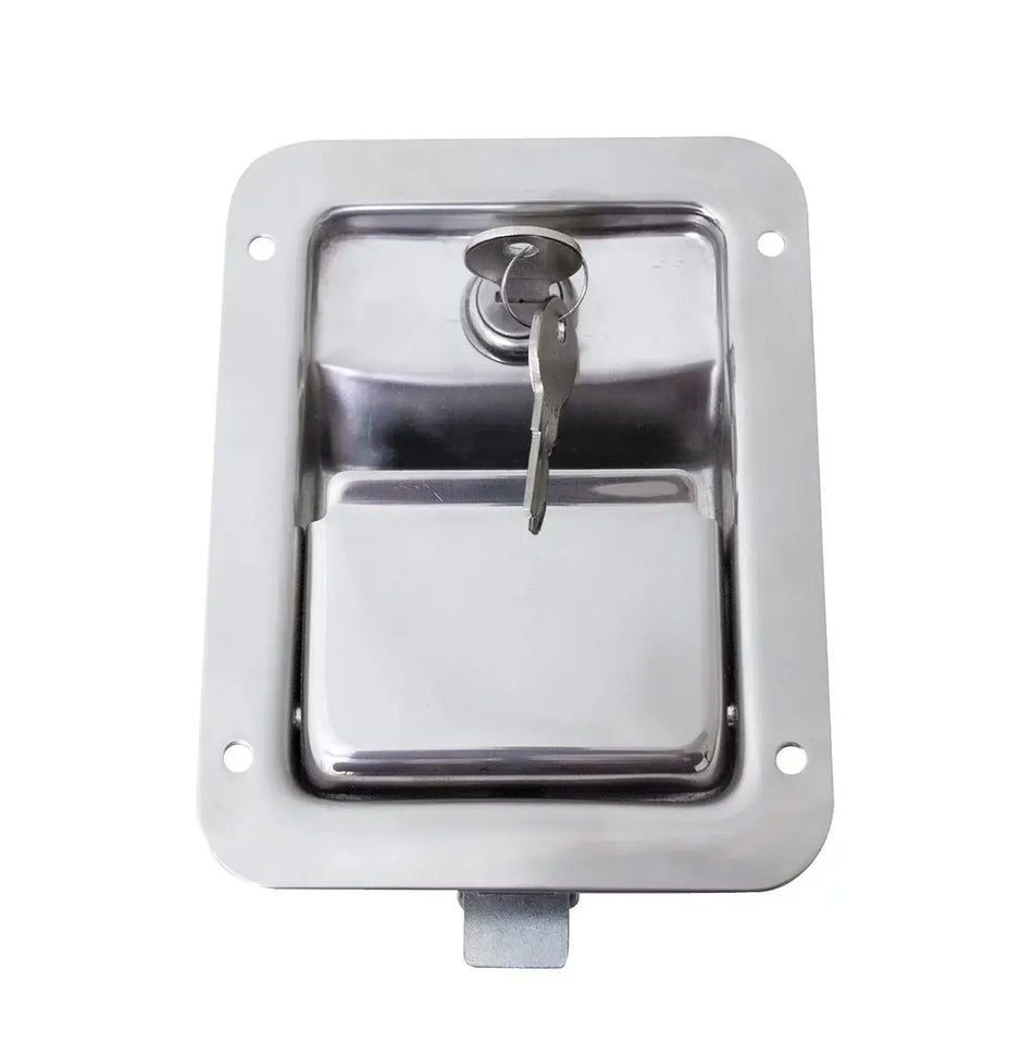CERRADURA PUERTA EMBUTIDA IMPACTO GRANDE C/ LLAVE INOX