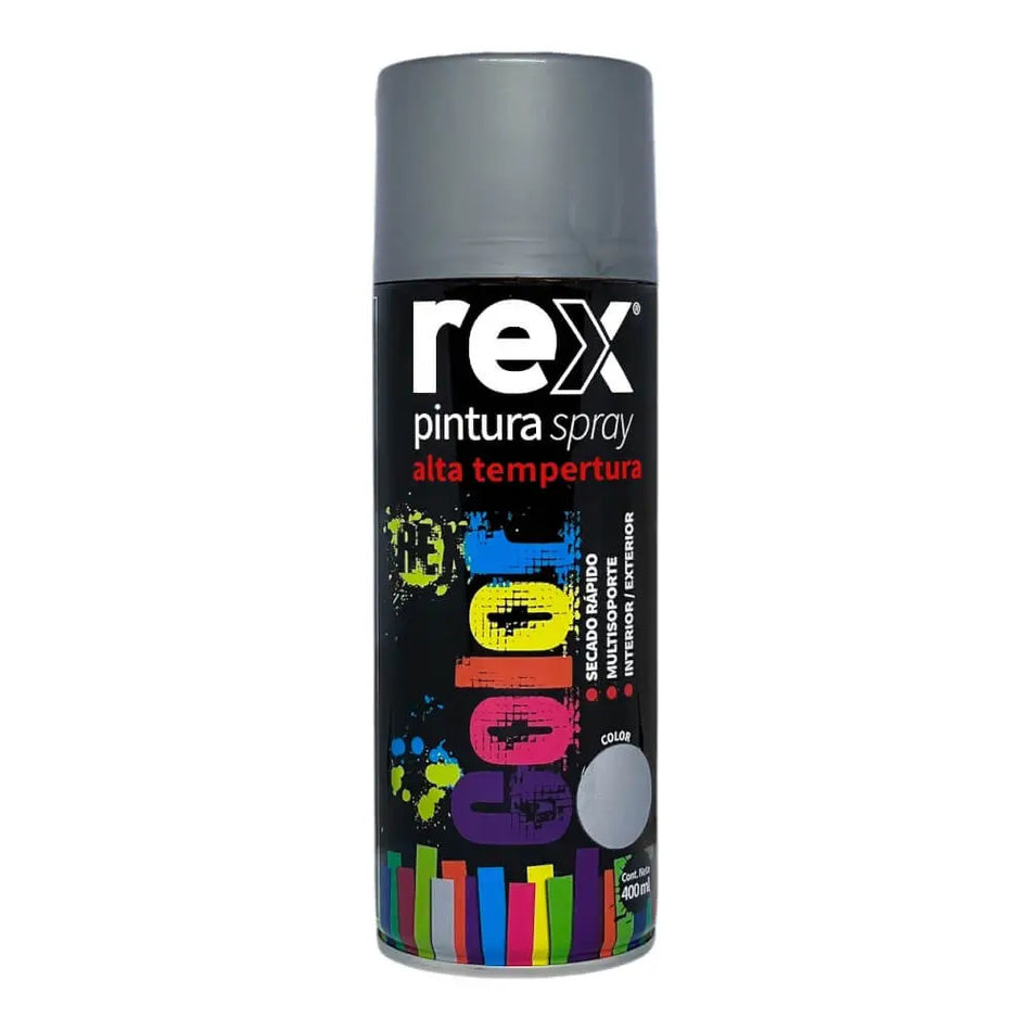 PINTURA SPRAY 400 ML ALTA TEMP ALUMINIO REX