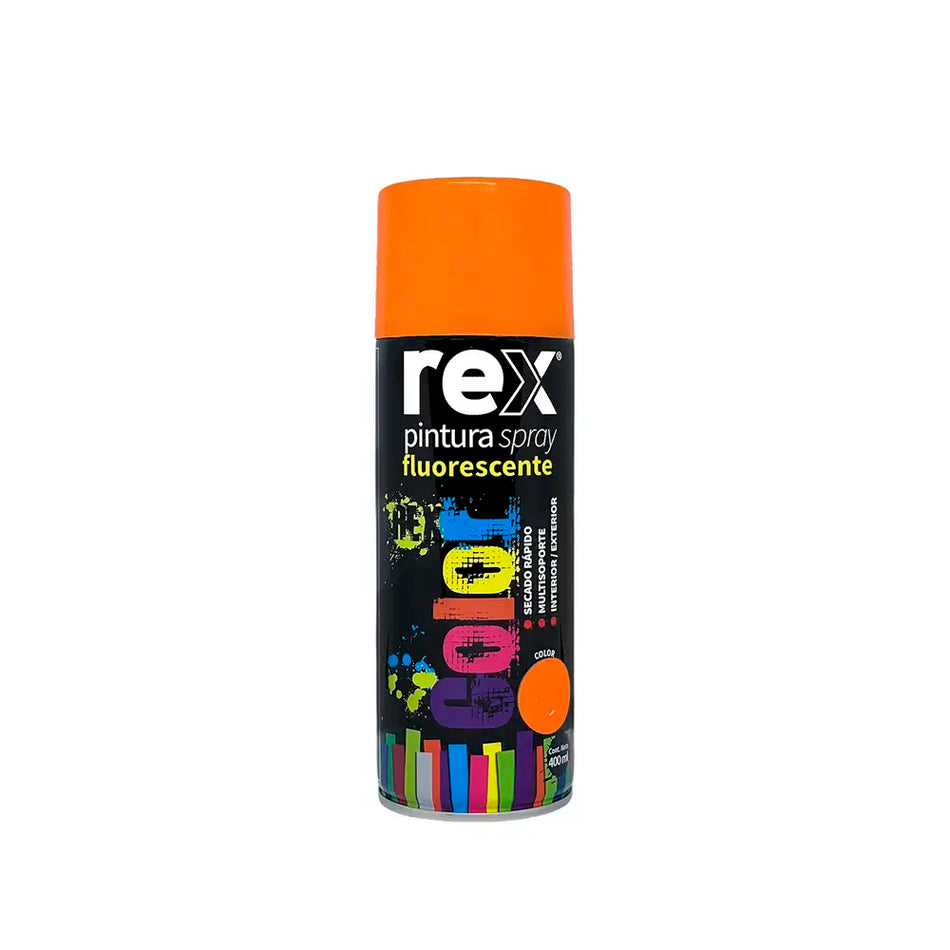 PINTURA SPRAY 400 ML FLUOR NARANJO REX