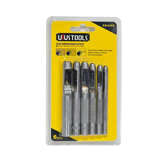 JUEGO SACABOCADO 3 - 8 MM 6 PZ UYUSTOOL SBA006