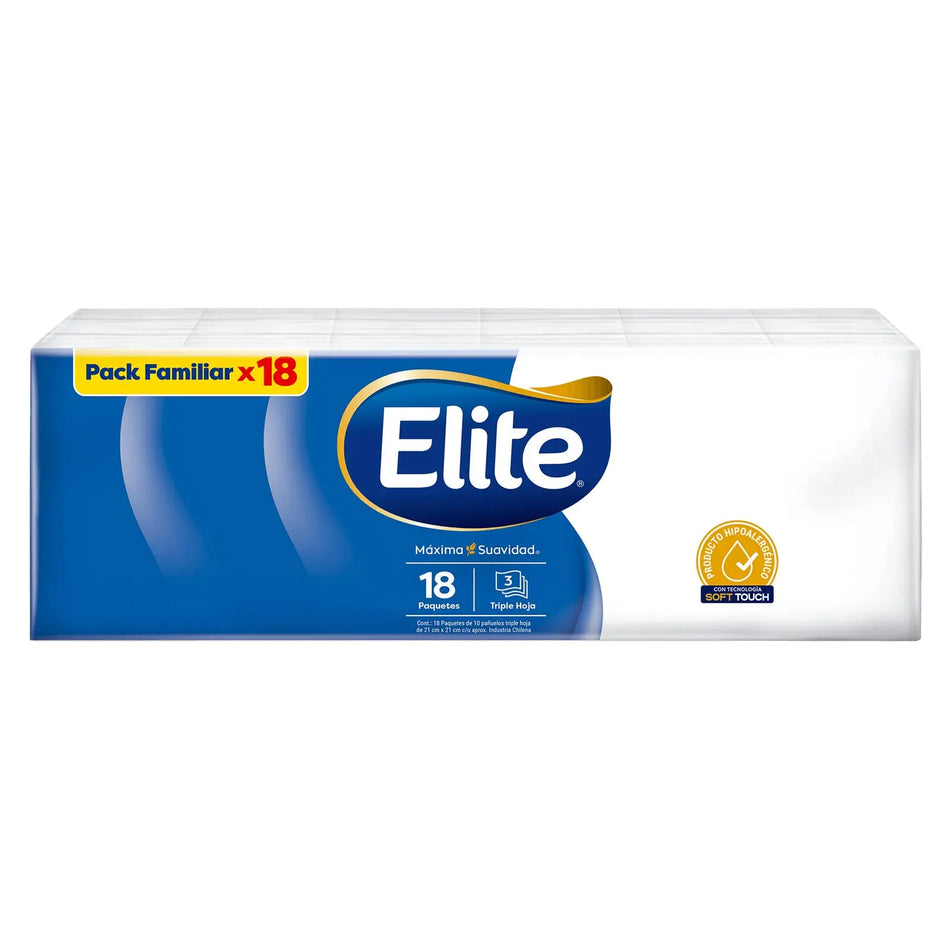 PAÑUELOS DESECHABLES ELITE 18 UNID 17215