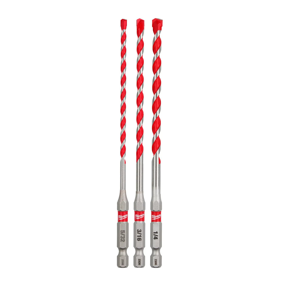 JUEGO BROCAS HORMIGON TOMA HEX 5/32-1/4  3 PZ MILWAUKEE 48-20-9050