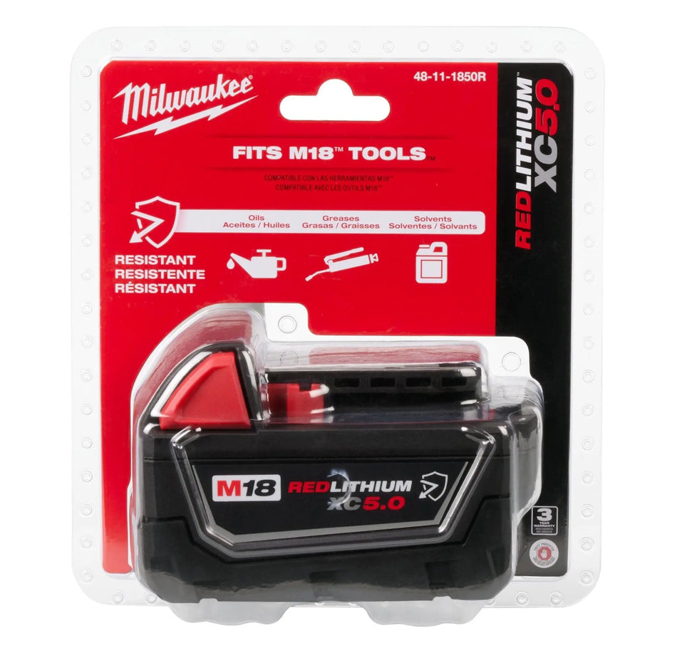 MILWAUKEE M18 5 AMP BATTERY 48-11-1850R