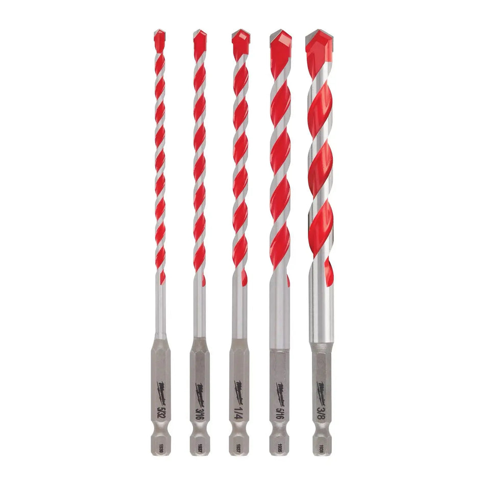 JUEGO BROCAS HORMIGON TOMA HEX 5/32-3/8  5 PZ MILWAUKEE 48-20-9051