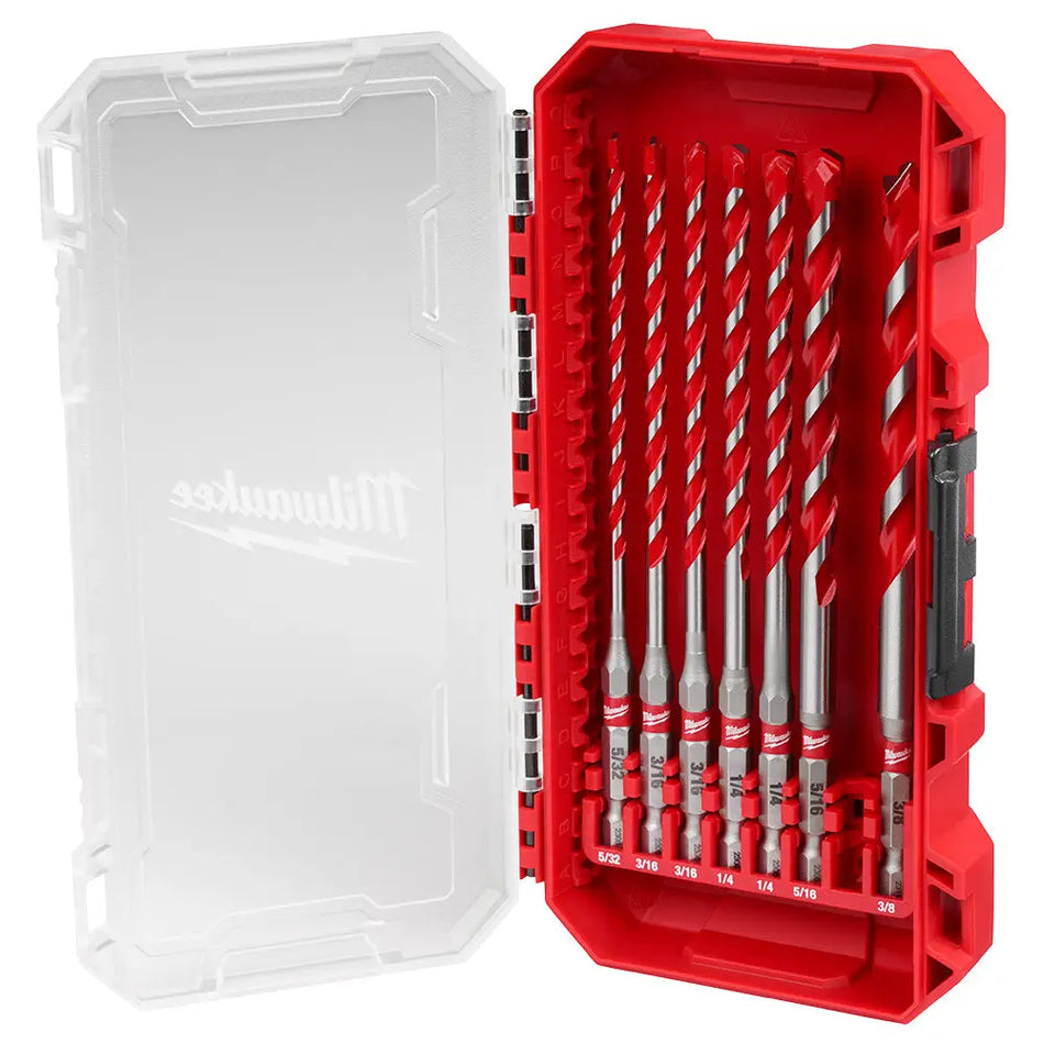 JUEGO BROCAS HORMIGON TOMA HEX 5/32-3/8  7 PZ MILWAUKEE 48-20-9052