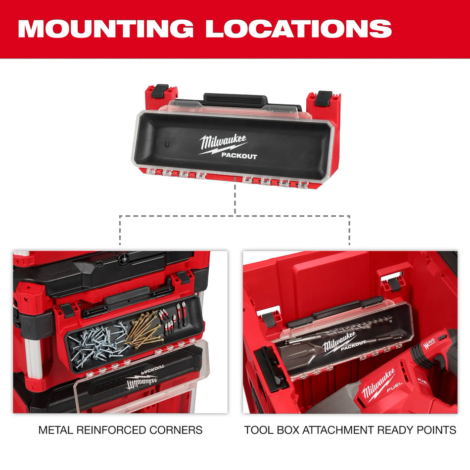 SOPORTE MAGNETICO P/CAJA PACKOUT MILWAUKEE 48-22-8611